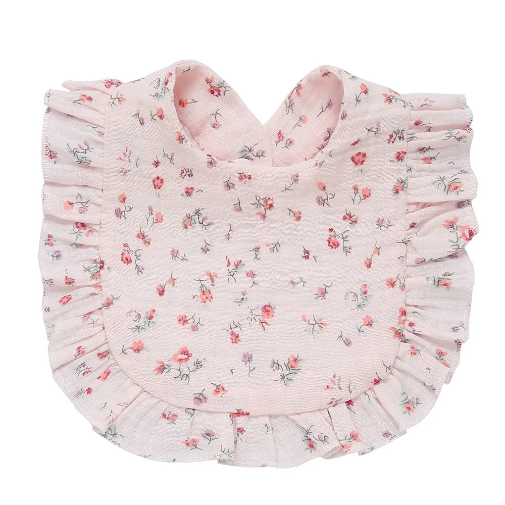 Saliva Towel Toddler Ruffle Floral Bib