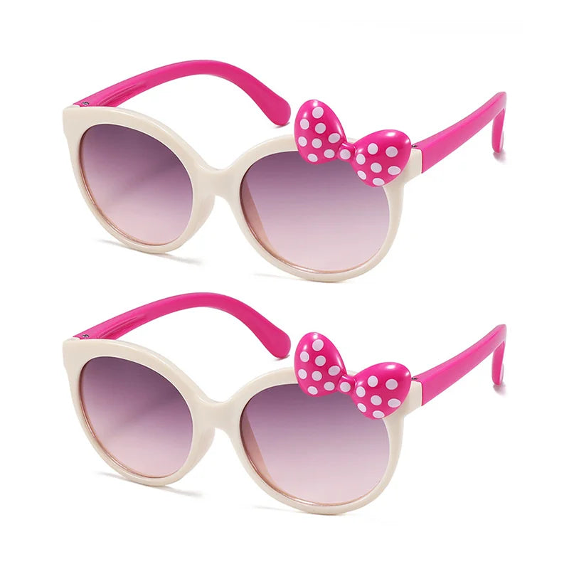 1-2Pcs Night Sunglasses Bow Decor Big Frame