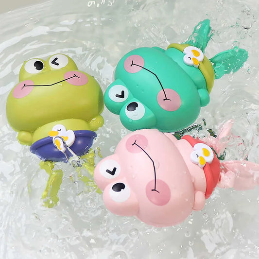 Children's Bath Toys - Clockwork Frogs That Float And Swim