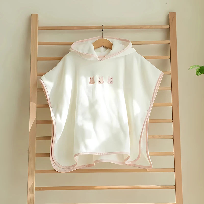 Baby Bath Towel Hooded Winter Warm Soft Coral Velvet Child Bathrobe