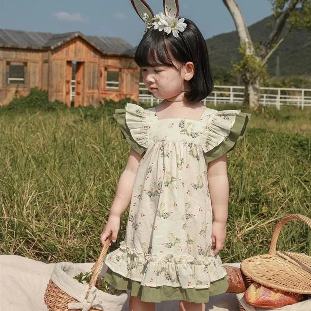 Bear Leader Summer Sleeveless Elastic Waist Girls Jumpsuits