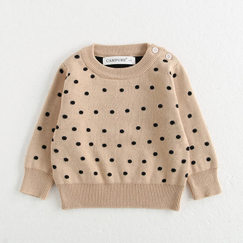 Bow Knit Sweater+Bell-Bottoms Suit 2Pcs Infant Girls Knit Tracksuits