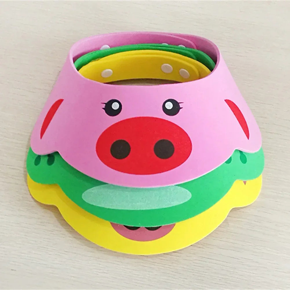 Baby Shower Soft Cap Adjustable Hair Wash Hat for Kids Ear Protection