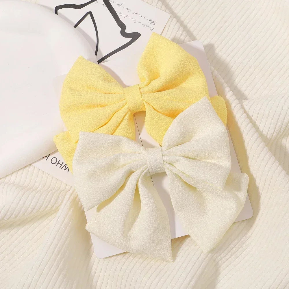 2 Pcs/ Set 4.5" Cheer Bow Hair Clip