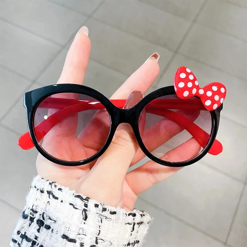 1-2Pcs Night Sunglasses Bow Decor Big Frame