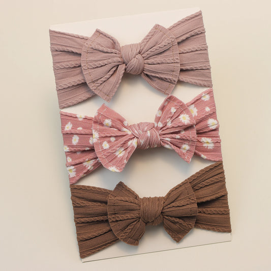 3Pcs/Set Baby Girl Headbands Lot Bows Baby Headband