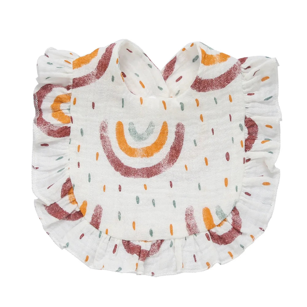 Saliva Towel Toddler Ruffle Floral Bib