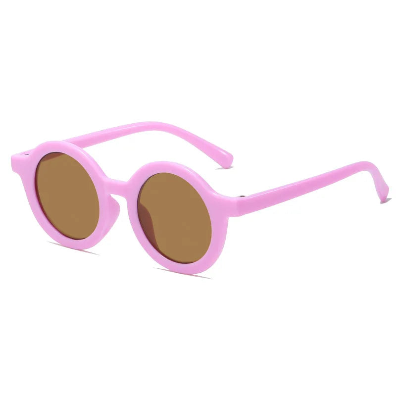 Round Frame Candy Colored Sunglasses