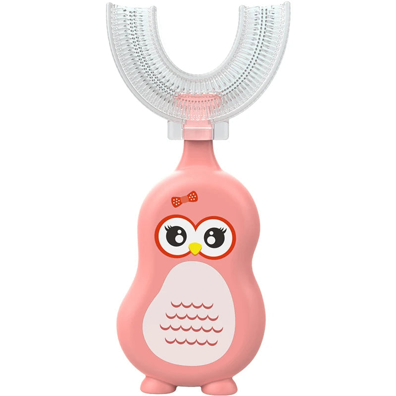 1/3 Pcs U-Shape Kids Toothbrush BPA Free 360-Degree Oral Cleaning