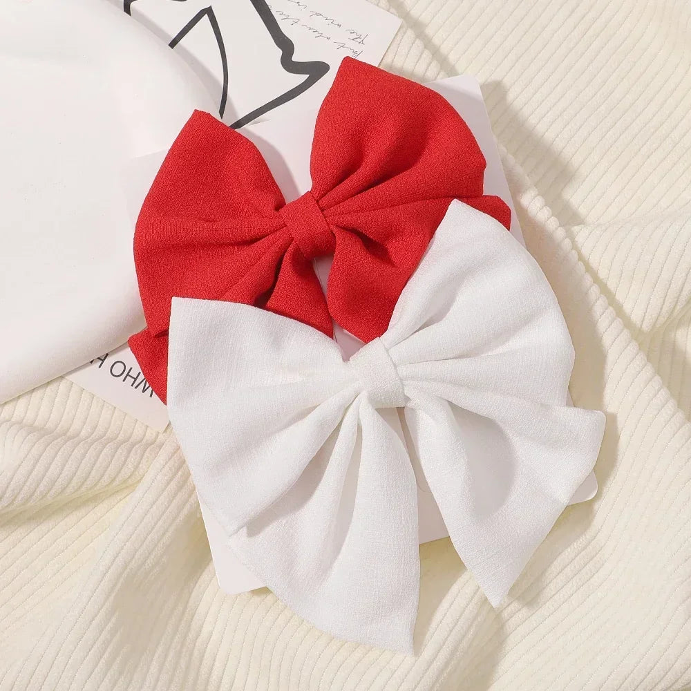 2 Pcs/ Set 4.5" Cheer Bow Hair Clip